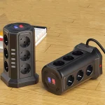 چندراهی برق هوشمند عمودی KUTUMAI مدل XT-G3211 با 12 پریز و 5 پورت USB – محافظ Surge - تصویر 6