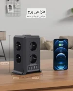 چندراهی و محافظ برق چندکاره Sameriver مدل ZYC03 - تصویر 3