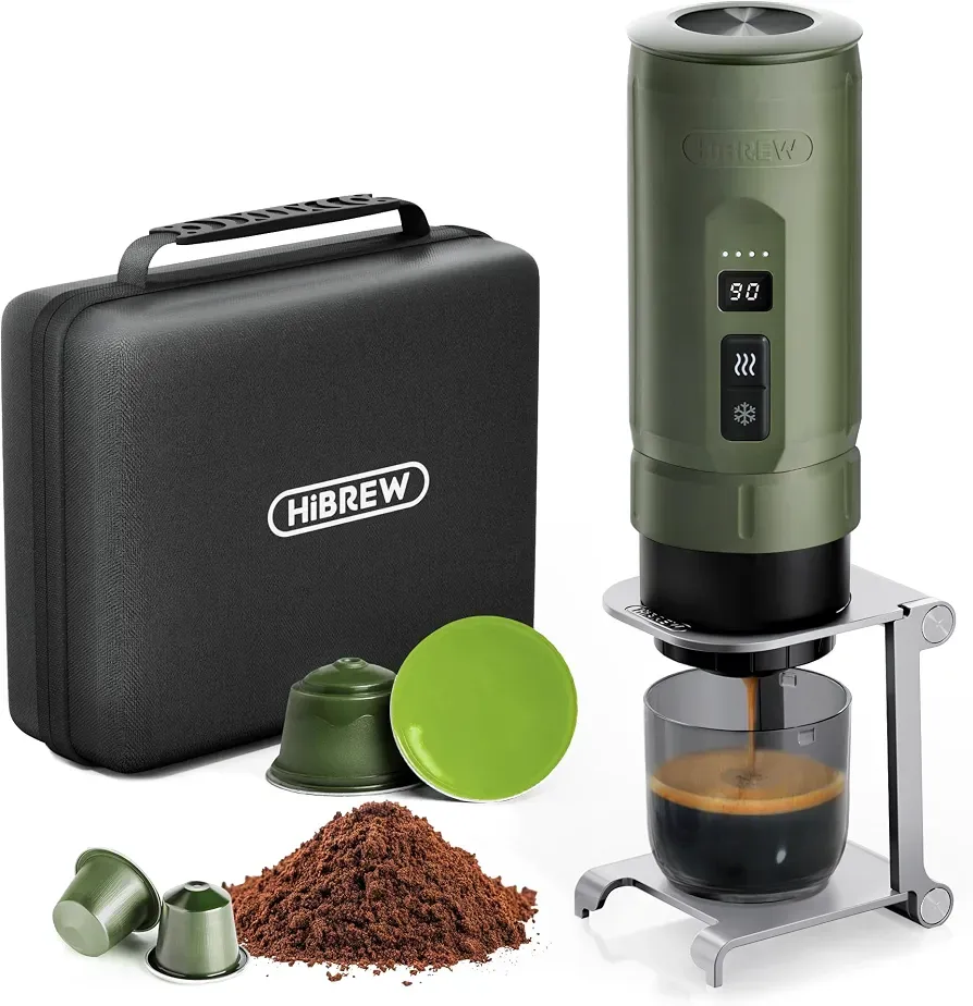 اسپرسوساز پرتابل شارژی HIBREW H4C مدل Explorer | اسپرسوساز مسافرتی کپسولی و پودری